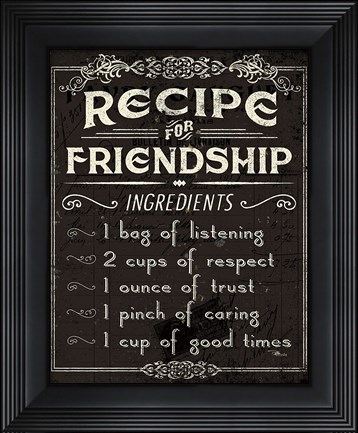 Framed Life Recipes III Print