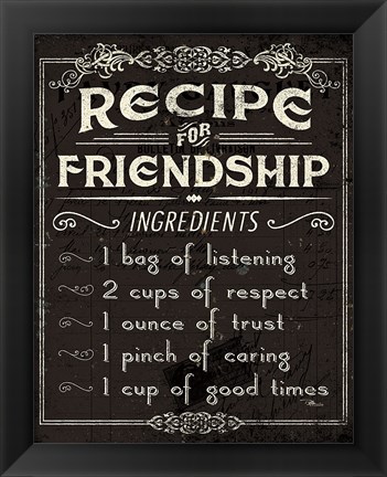 Framed Life Recipes III Print