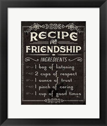 Framed Life Recipes III Print