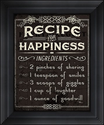 Framed Life Recipes IV Print