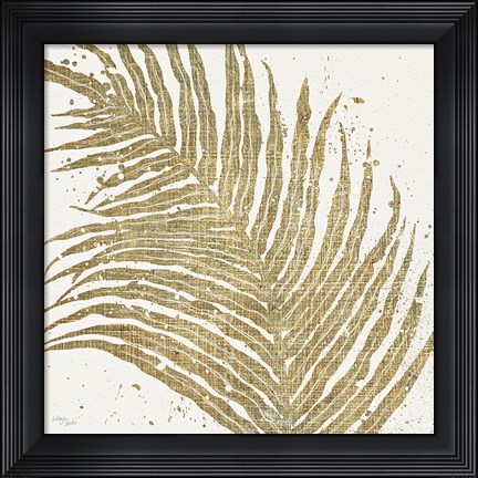Framed Gold Leaves I Print