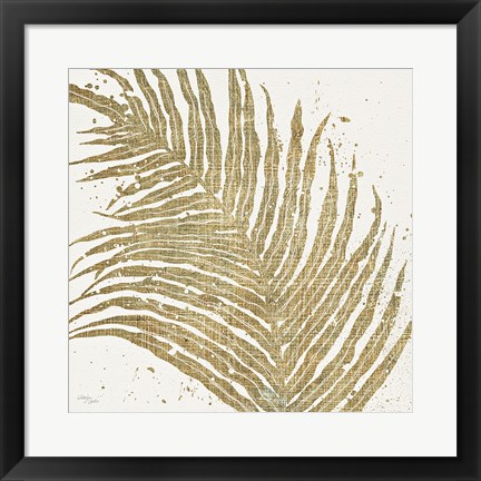 Framed Gold Leaves I Print