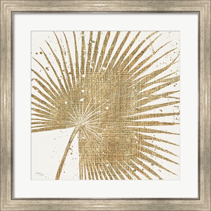 Framed Gold Leaves II Print