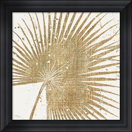 Framed Gold Leaves II Print