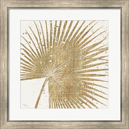 Framed Gold Leaves II Print
