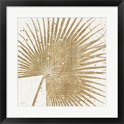 Framed Gold Leaves II Print