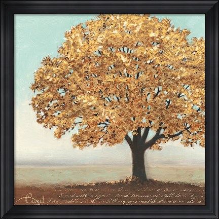 Framed Gold Reflections I Print