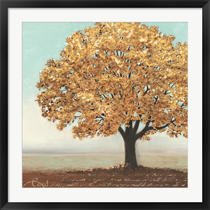 Framed Gold Reflections I Print