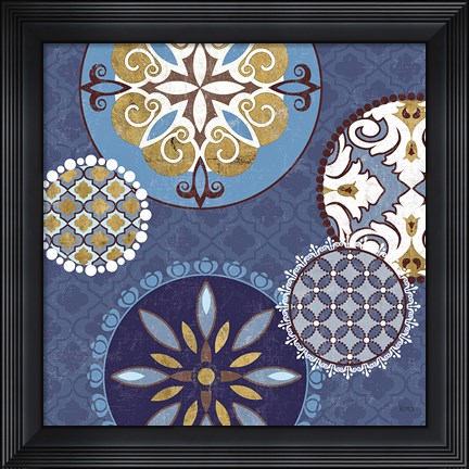 Framed Mediterranean Blue II Print