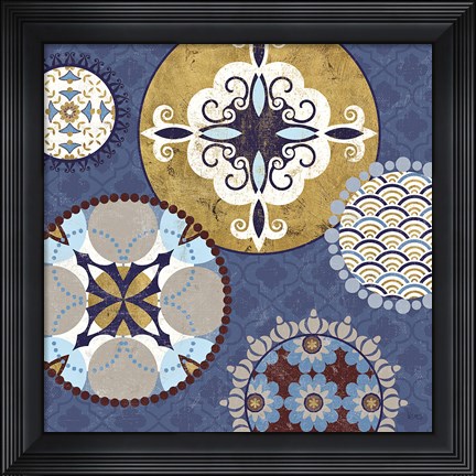 Framed Mediterranean Blue III Print