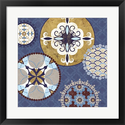 Framed Mediterranean Blue III Print