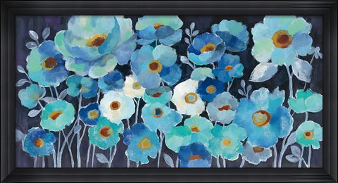 Framed Indigo Flowers Print