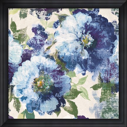 Framed Indigo Floral Gallery Print