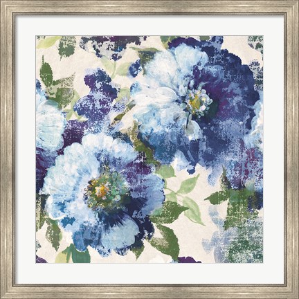 Framed Indigo Floral Gallery Print