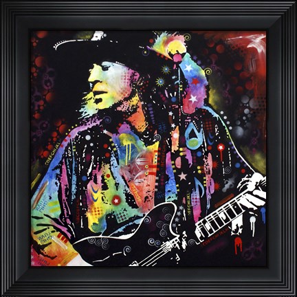 Framed Stevie Ray Vaughan Print
