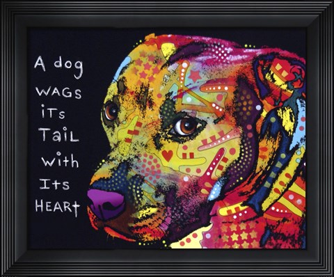 Framed Gratitude Pitbull Print