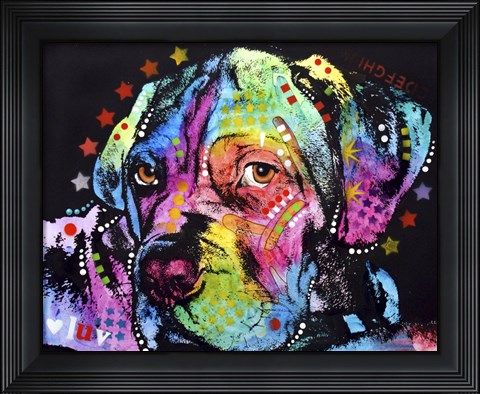 Framed Young Mastiff Print