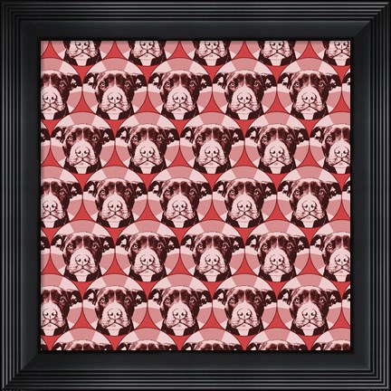 Framed Love A Bull Pattern 1 Print