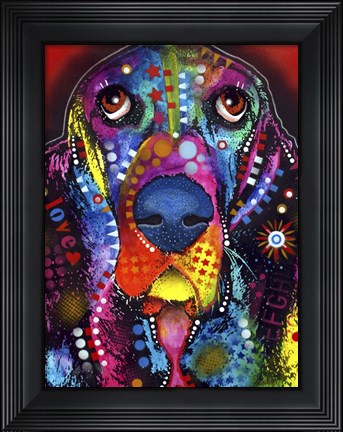 Framed Basset 2 Print