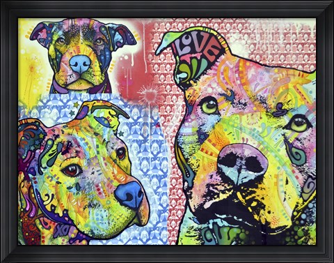 Framed Thoughtful Pit Bull This Years Love 2013 Part 3 Print