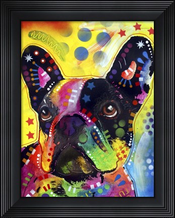 Framed French Bulldog 2 Print