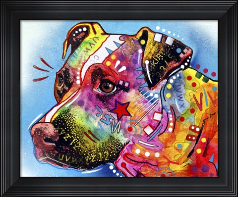 Framed Pit Bull 1059 Print