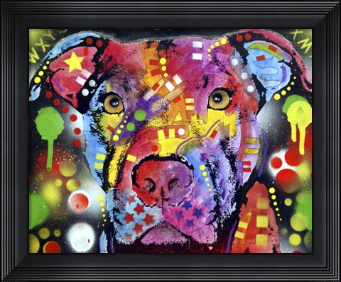 Framed Brooklyn Pit Bull Print