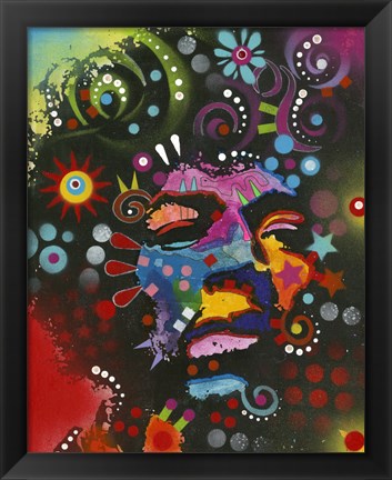 Framed Jimi Hendrix Print