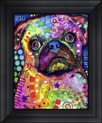 Framed Pug 92309 Print