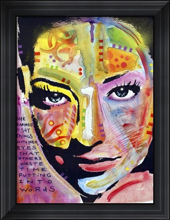 Framed She Learned To Say Print