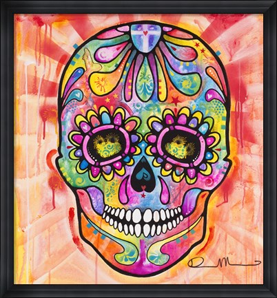 Framed Sugar Skull - Day of the Dead Print