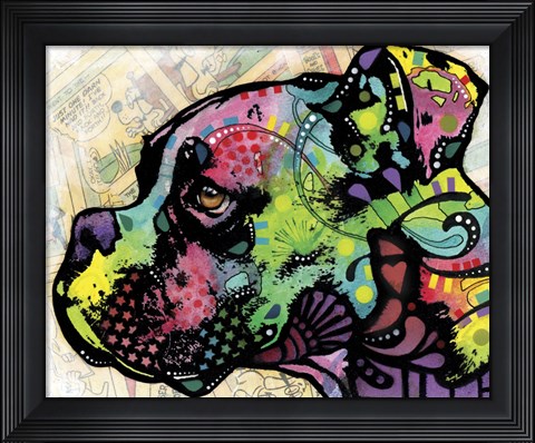 Framed Profile Boxer Deco Print