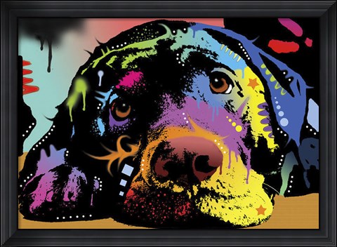 Framed Lying Lab Print