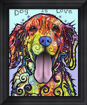 Framed Dog Is Love Print