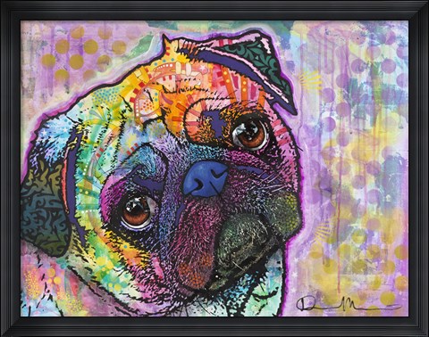 Framed Pug Love Print