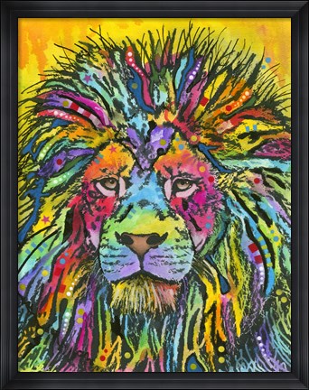 Framed Lion Good Print