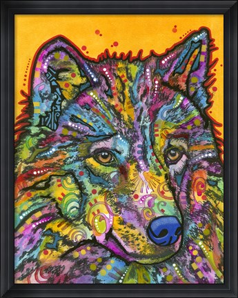 Framed Wolf 2 Print