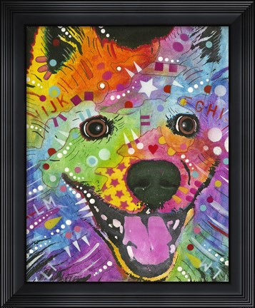 Framed Happy Dog Print
