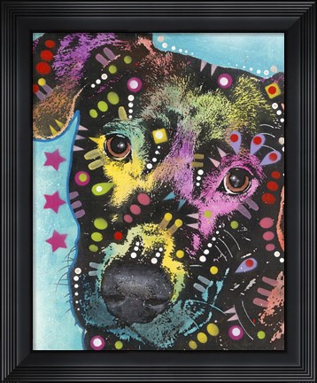 Framed Super Star Dog Print