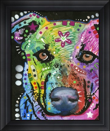Framed Flower Power Dog Print