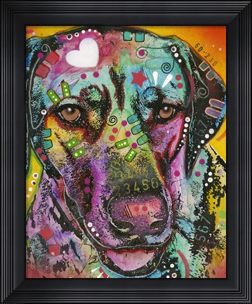 Framed Brown Eyed Dog Print