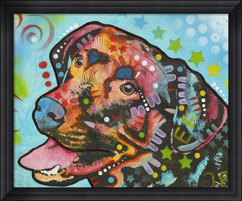 Framed Happy Dog Smiles Print