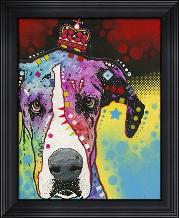 Framed Big Dog in Charge Print