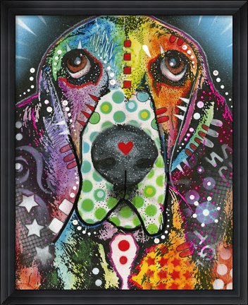 Framed Heart-Nosed Dog Print