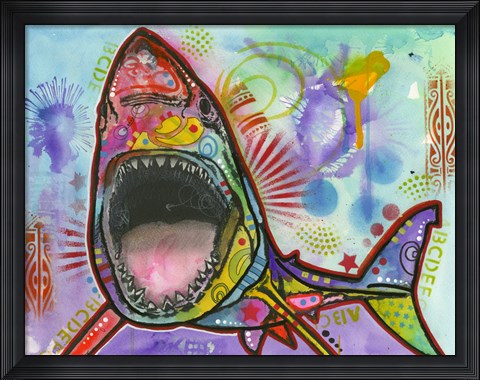 Framed Shark 1 Print