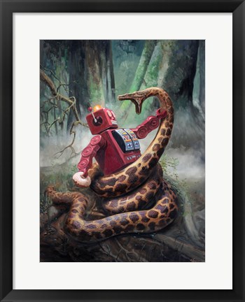 Framed Snakefight Print