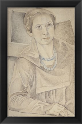 Framed Portrait of Madame Lipchitz, 1918 Print