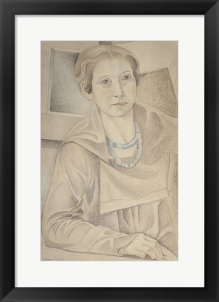 Framed Portrait of Madame Lipchitz, 1918 Print