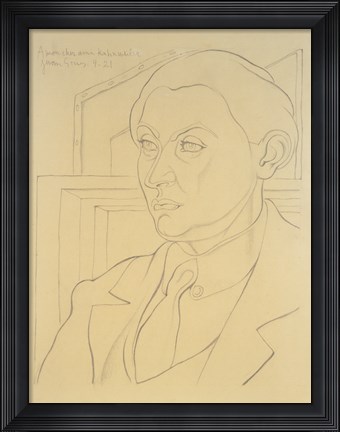 Framed Portrait of Daniel-Henry Kahnweiler, 1921 Print