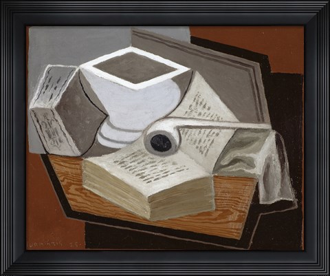 Framed Open Book, 1925 Print